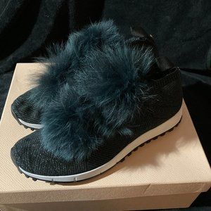 New Jimmy Choo  Norway Pom Pom Designer Sneakers Size 39 / US 8.5